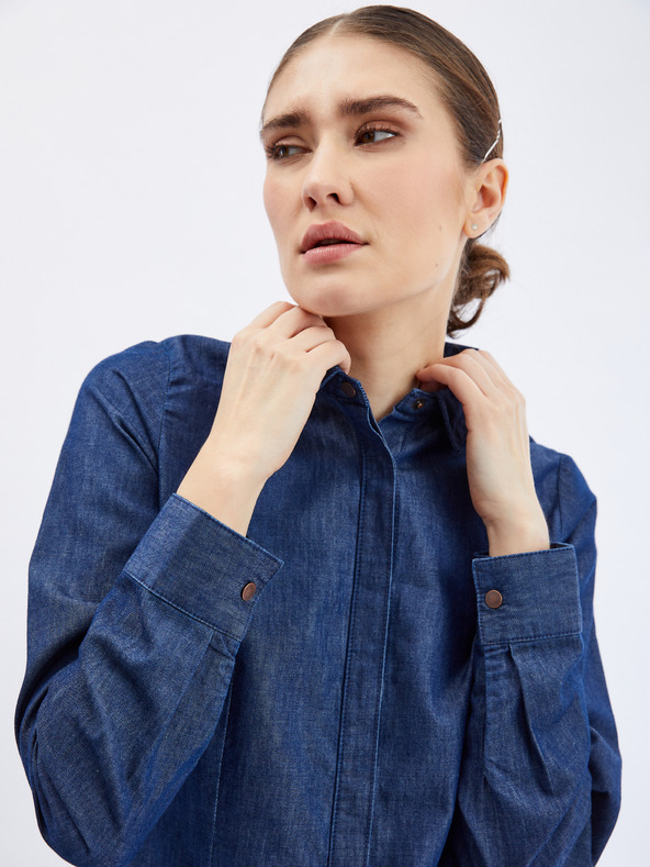 Orsay Dunkelblaues Damen-Denim-Shirt ORSAY