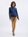 Orsay Dunkelblaues Damen-Denim-Shirt mit dekorativem Detail ORSAY