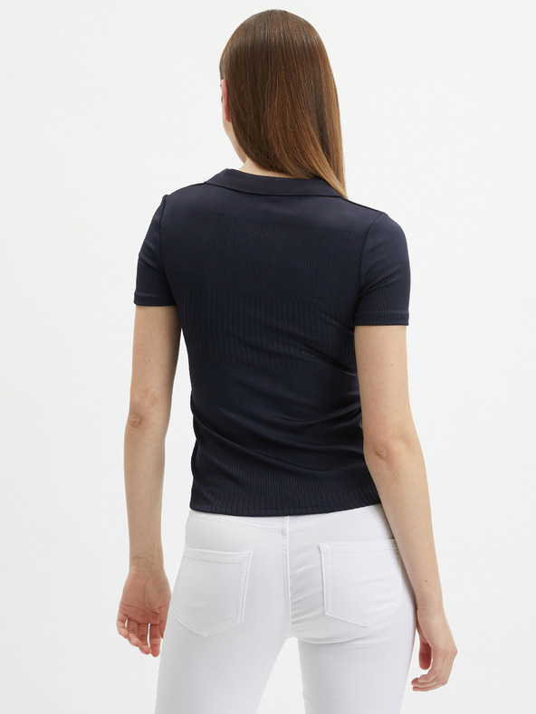 Orsay Dunkelblaues Damen-Strick-Poloshirt ORSAY