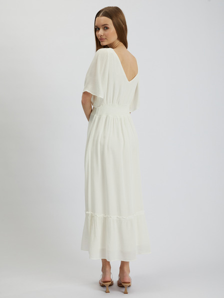 Orsay Cremefarbenes Damen-Maxikleid ORSAY