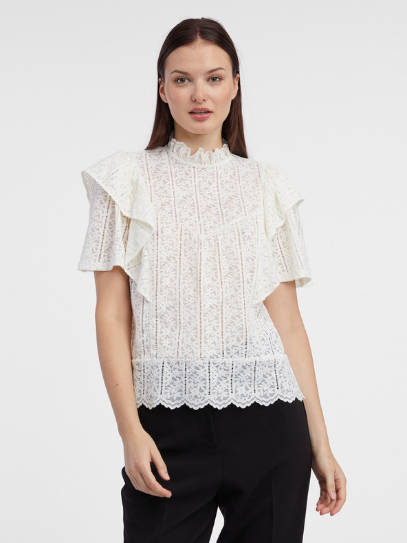 Orsay Weiße Damen-Spitzenbluse ORSAY