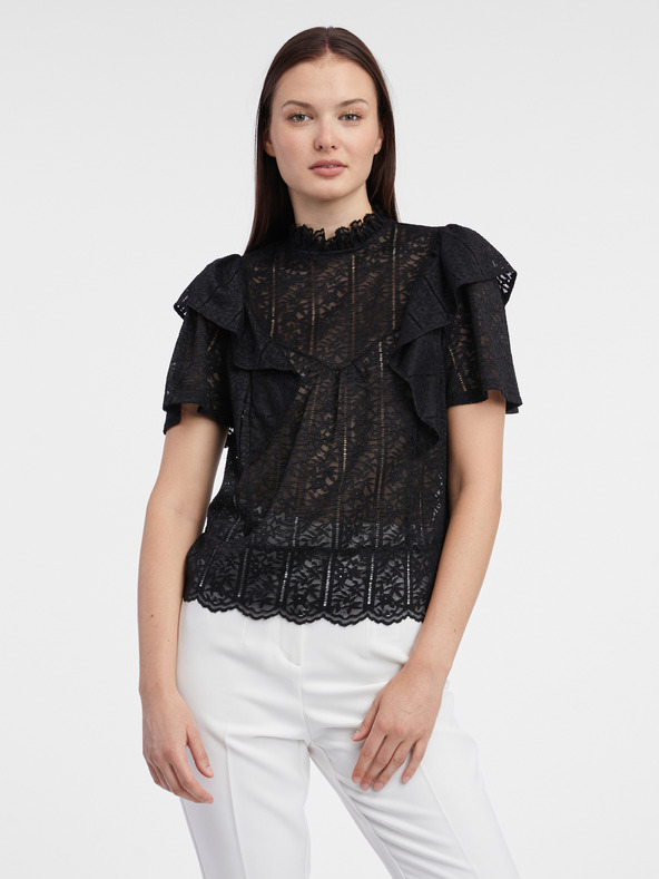 Orsay Schwarze Damen-Spitzenbluse ORSAY