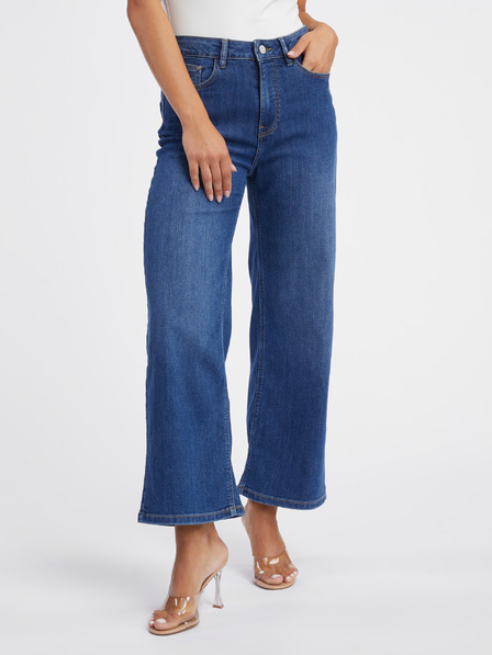 Orsay Dunkelblaue Damenjeans mit weitem Bein ORSAY