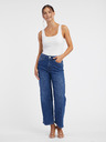 Orsay Dunkelblaue Damenjeans mit weitem Bein ORSAY