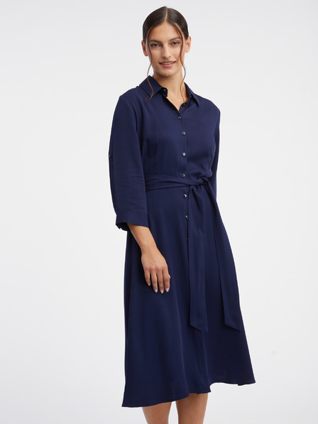 Orsay Dunkelblaues Damen-Midikleid ORSAY