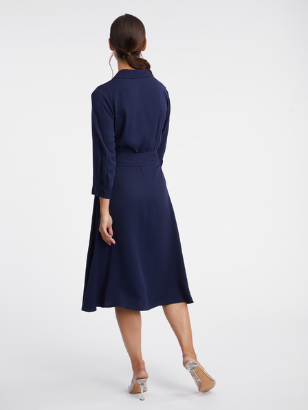 Orsay Dunkelblaues Damen-Midikleid ORSAY