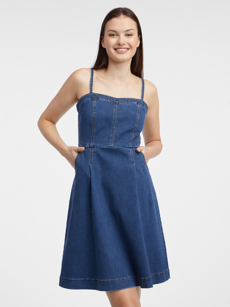 Orsay Dunkelblaues Damen-Denim-Kleid ORSAY