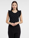 Orsay Schwarzes Damen-Polka-Dot-Pullover-Shirt ORSAY