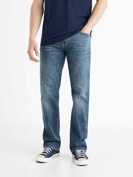 Celio Dunkelblaue Herrenjeans mit gerader Passform Celio Forum5