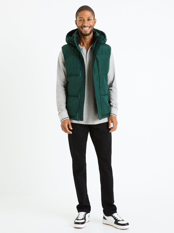 Celio Hellgraues Herren-Poloshirt Celio Decoml