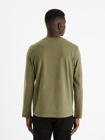 Celio Khakifarbenes Herren-T-Shirt Celio Cesolaceml