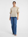 Orsay Beigefarbenes gestreiftes Damen-T-Shirt ORSAY