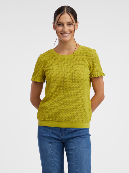 Orsay Grünes gemustertes Damen-Strickhemd ORSAY