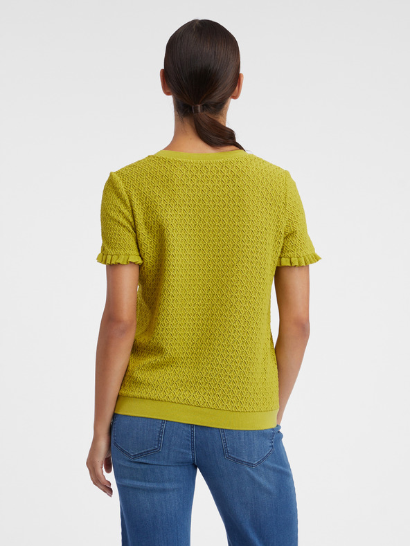 Orsay Grünes gemustertes Damen-Strickhemd ORSAY