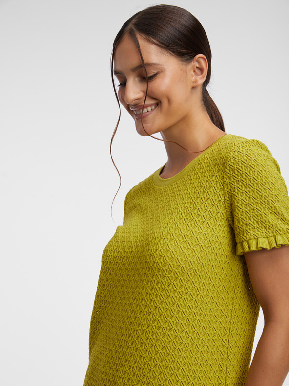 Orsay Grünes gemustertes Damen-Strickhemd ORSAY