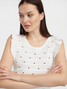 Orsay Weißes Damen-Polka-Dot-Pullover-Shirt ORSAY