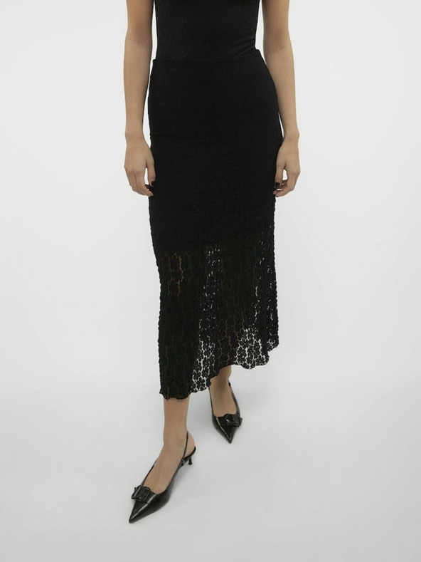 AWARE by VERO MODA Schwarzer Damen-Spitzen-Maxirock AWARE by VERO MODA Vania