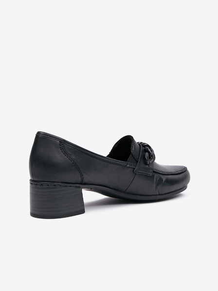 Rieker Schwarz Damen Leder Loafers Rieker