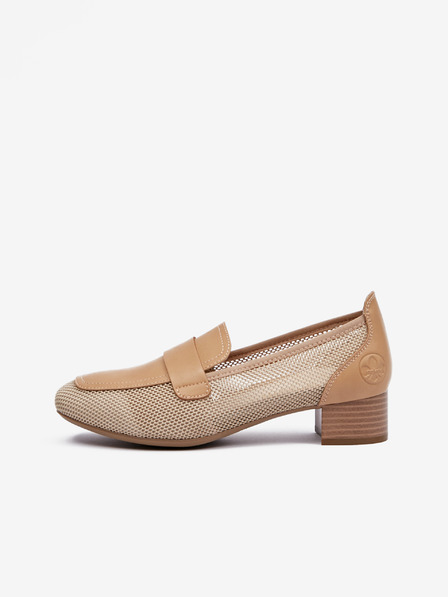 Rieker Hellbraune Damen-Slipper Rieker