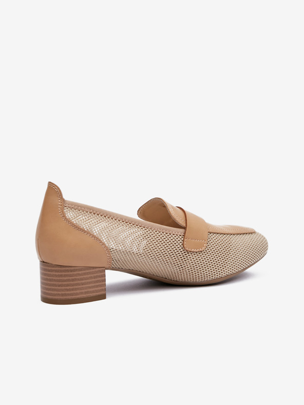 Rieker Hellbraune Damen-Slipper Rieker