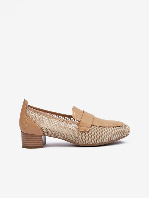Rieker Hellbraune Damen-Slipper Rieker