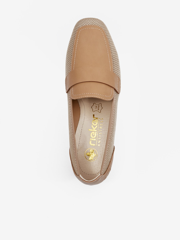 Rieker Hellbraune Damen-Slipper Rieker