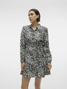 Vero Moda Weiß-schwarz gemustertes Damen-Shirt-Kleid Vero Moda Debby