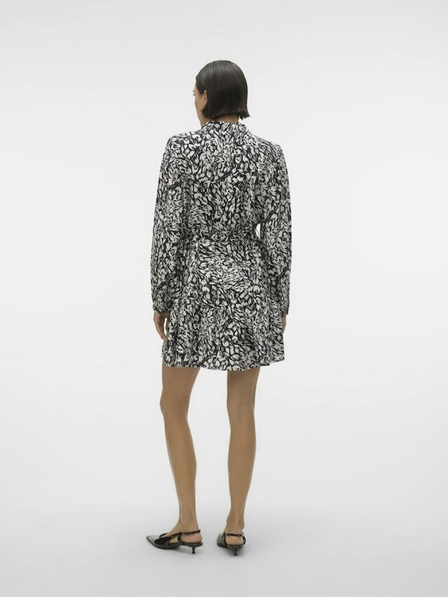 Vero Moda Weiß-schwarz gemustertes Damen-Shirt-Kleid Vero Moda Debby