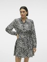 Vero Moda Weiß-schwarz gemustertes Damen-Shirt-Kleid Vero Moda Debby