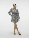Vero Moda Weiß-schwarz gemustertes Damen-Shirt-Kleid Vero Moda Debby