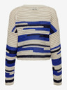 ONLY Blauer und cremefarbener Damenpullover ONLY Bessie