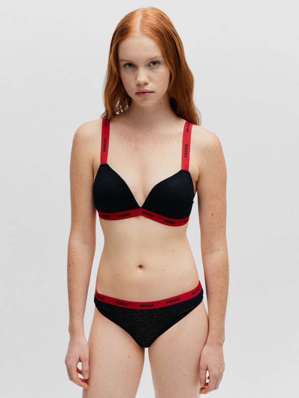 HUGO Schwarzer HUGO Spitzen-Slip für Damen