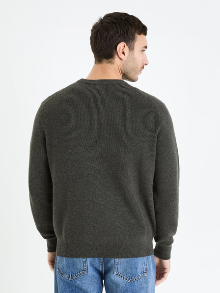 Celio Dunkelgrauer Herren-Basic-Pullover Celio Gexter