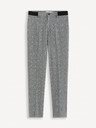Celio Hellgrau karierte Herren-Cropped-Hose Celio Gochecko
