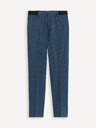 Celio Dunkelblau karierte Herren-Cropped-Hose Celio Gochecko
