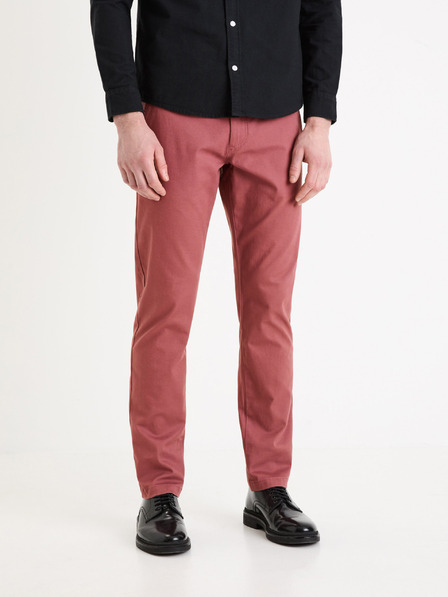 Celio Burgunderfarbene Herren Chino-Hose Celio Tocharles