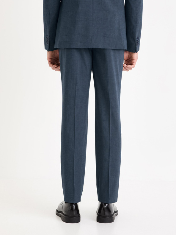 Celio Dunkelblau karierte Herren Anzughose Celio Gogabinfun