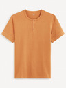 Celio Braunes Herren-Basic-T-Shirt Celio Geley