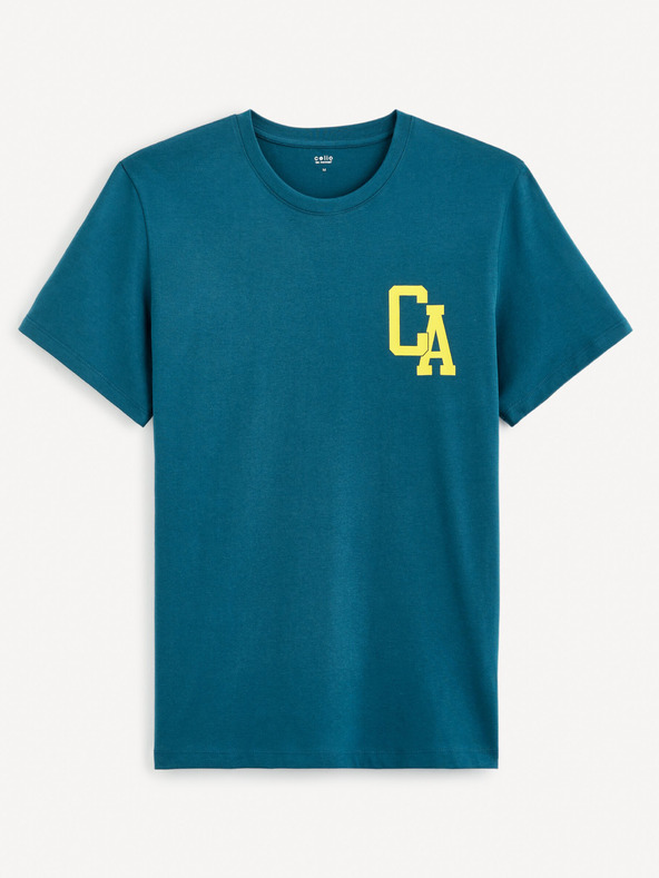 Celio Herren-T-Shirt Petrol Celio Gexflov