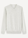 Celio Hellgrauer Herren-Basic-Pullover Celio Decoton