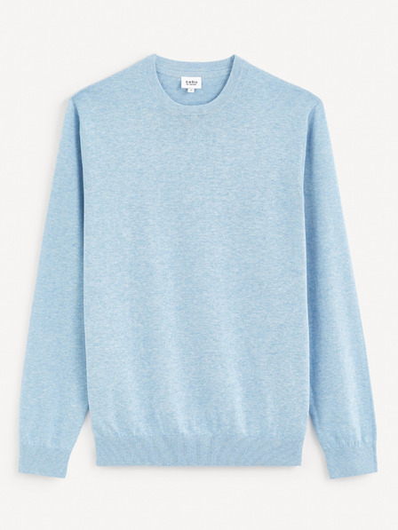 Celio Hellblauer Herren-Basic-Pullover Celio Decoton