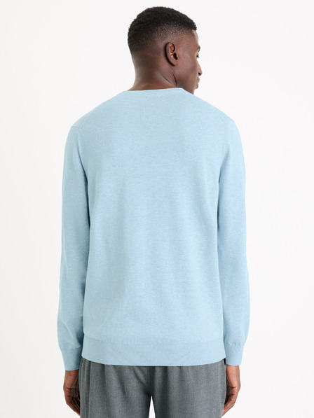 Celio Hellblauer Herren-Basic-Pullover Celio Decotonv