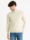 Celio Cremefarbener Herren-Basispullover Celio Decotonv