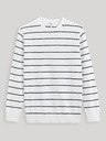 Celio Weiß gestreifter Herren-Basic-Pullover Celio Decoton