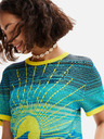 Desigual Gelbes und blaues Desigual Sun Damenstrickhemd
