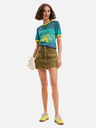Desigual Gelbes und blaues Desigual Sun Damenstrickhemd