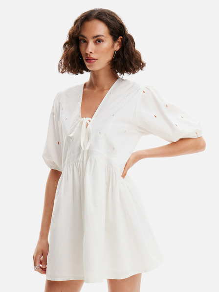 Desigual Weißes Desigual Lombard Damen Minikleid