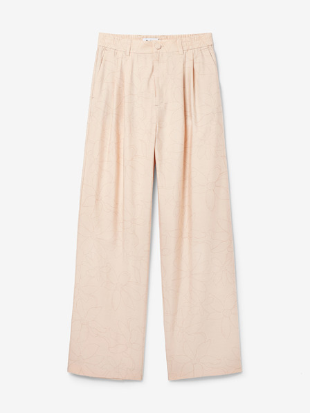 Desigual Aprikosenfarbene geblümte Damenhose Desigual Finlandia