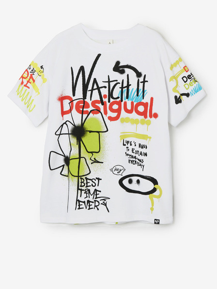 Desigual Weißes Desigual Jungen-T-Shirt Aslan