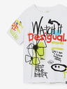 Desigual Weißes Desigual Jungen-T-Shirt Aslan